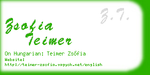 zsofia teimer business card